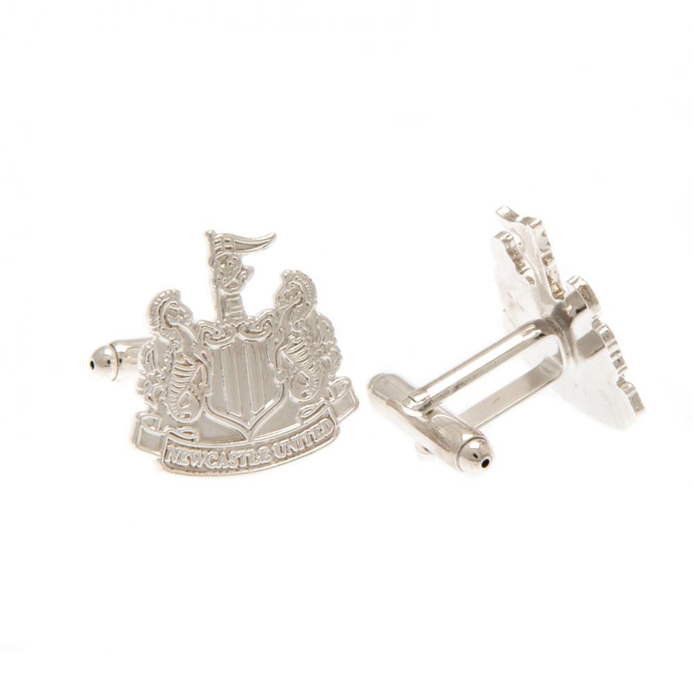 Newcastle United FC Silver Plated Formed Cufflinks - Buy Cufflinks at GiftMasters.co.uk