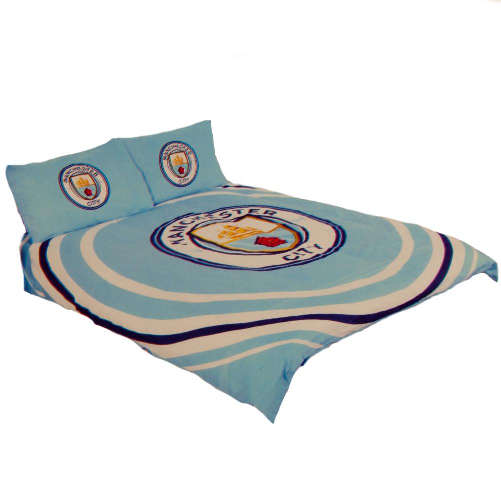 Manchester City FC Pulse Double Duvet Set - Buy Bed Linen at GiftMasters.co.uk