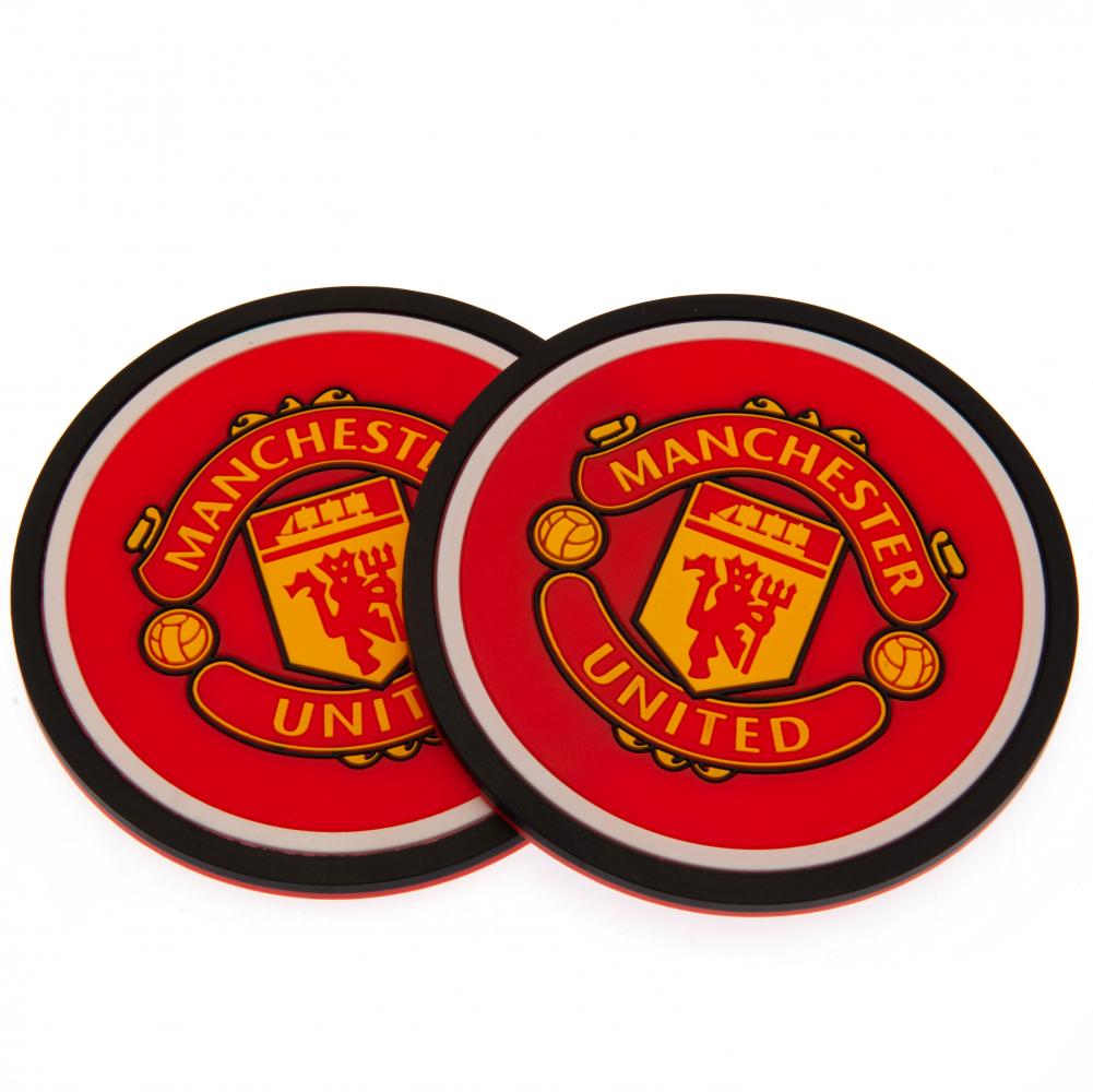 Manchester United FC 2pk Coaster Set - Buy Home Accessories at GiftMasters.co.uk