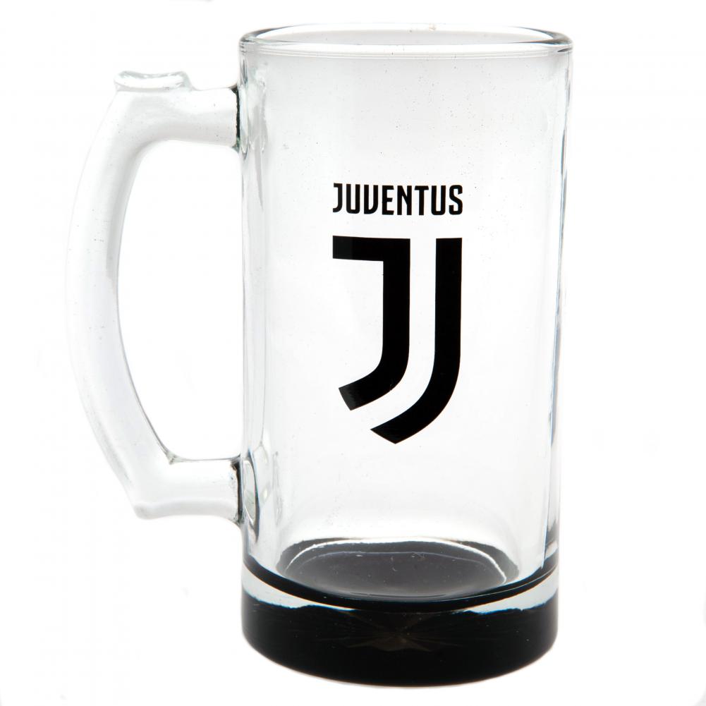 Juventus FC Stein Glass Tankard - Buy Glass Tankards at GiftMasters.co.uk