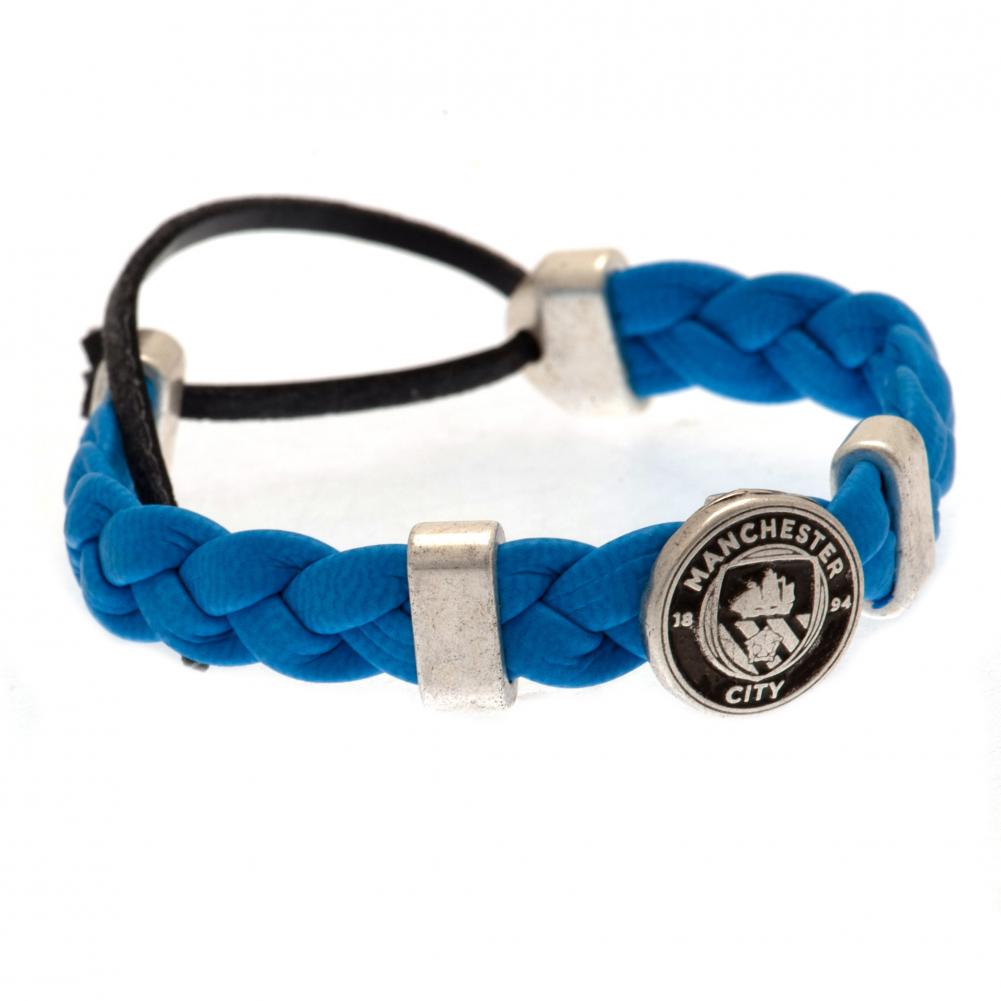 Manchester City FC PU Slider Bracelet - Buy PU at GiftMasters.co.uk