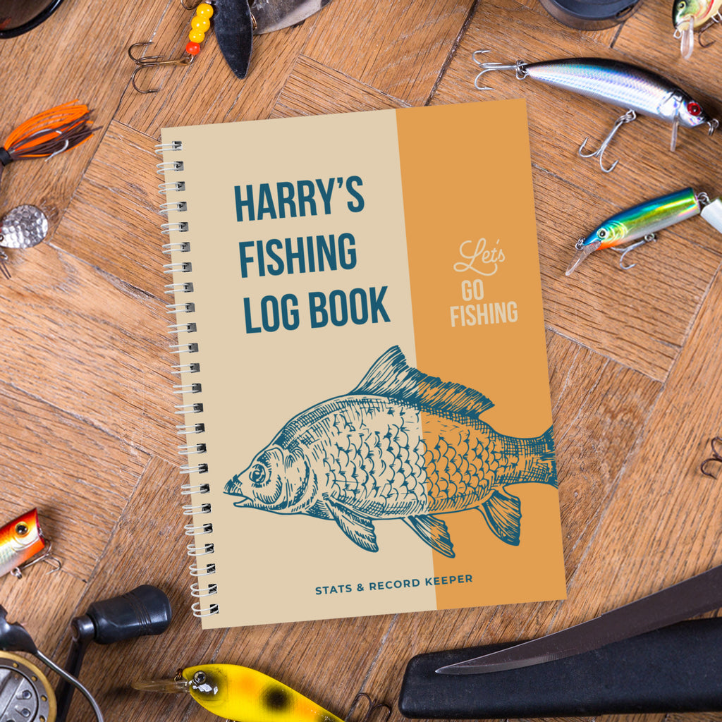 Personalised A5 Fishing Log Book - Buy Books at GiftMasters.co.uk