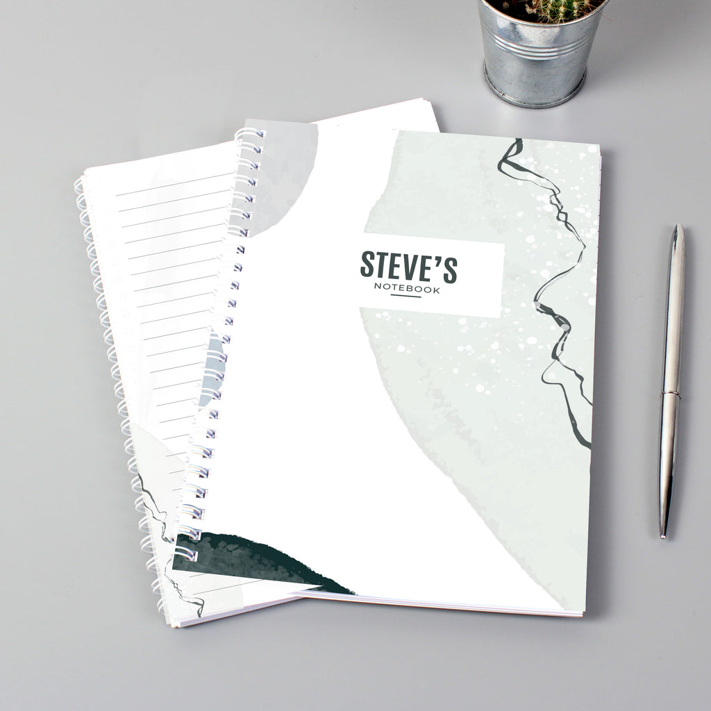 Personalised Abstract A5 Notebook - Buy Stationery & Pens at GiftMasters.co.uk