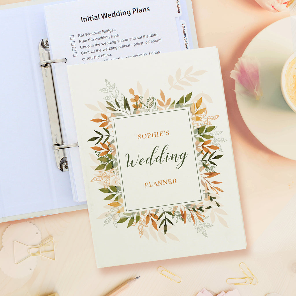 Personalised Autumnal Wedding Planner - Buy Stationery & Pens at GiftMasters.co.uk