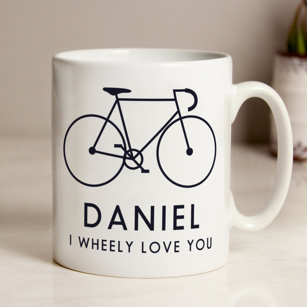 Personalised I Wheely Love You Bike Mug - Buy Mugs at GiftMasters.co.uk