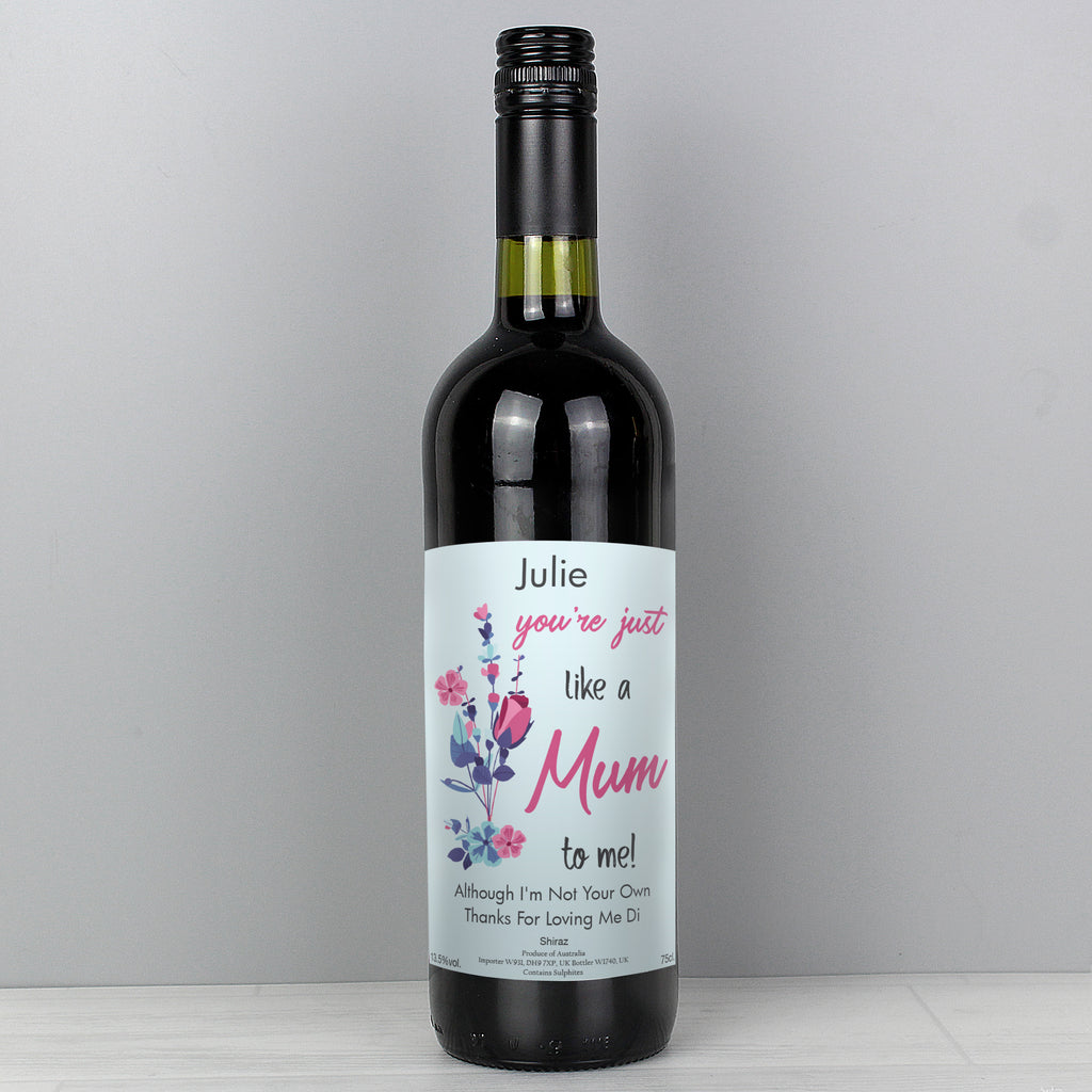 Personalised Just Like A Mum Red Wine - Buy Alcohol at GiftMasters.co.uk