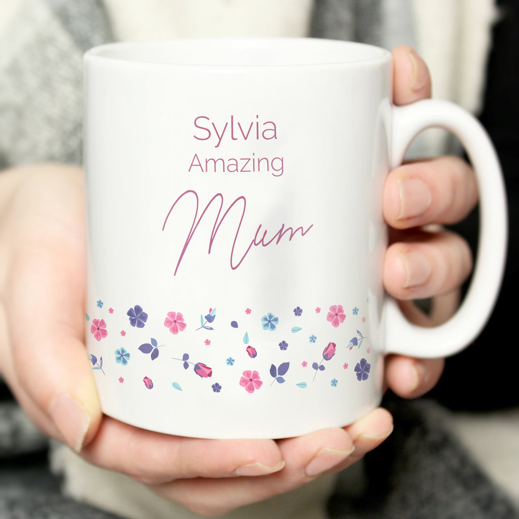 Personalised Amazing Floral Mug - Buy Mugs at GiftMasters.co.uk