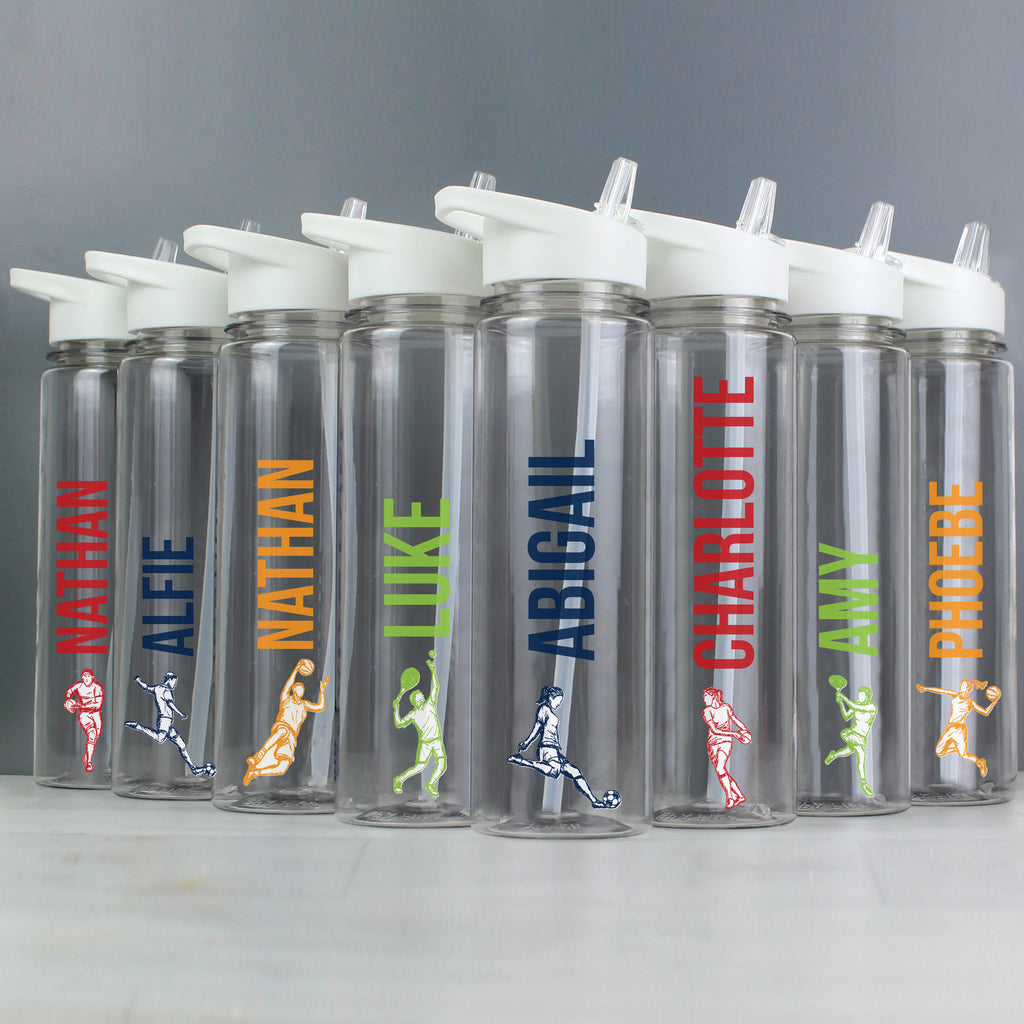 Personalised Sports Name Only Water Bottle - Buy Drinks Bottles at GiftMasters.co.uk