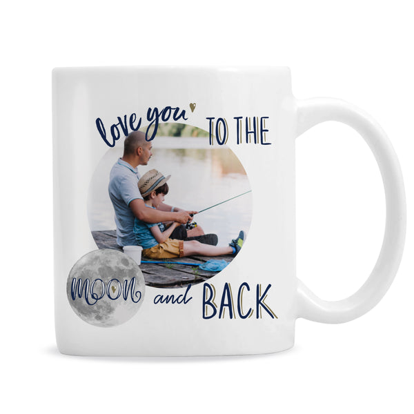 Personalised Moon & Back Photo Upload Mug