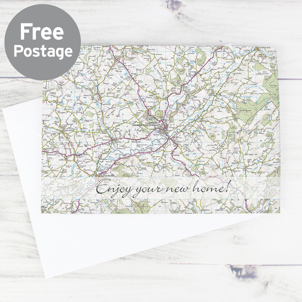 Personalised Present Day Map Card - Buy Greetings Cards at GiftMasters.co.uk