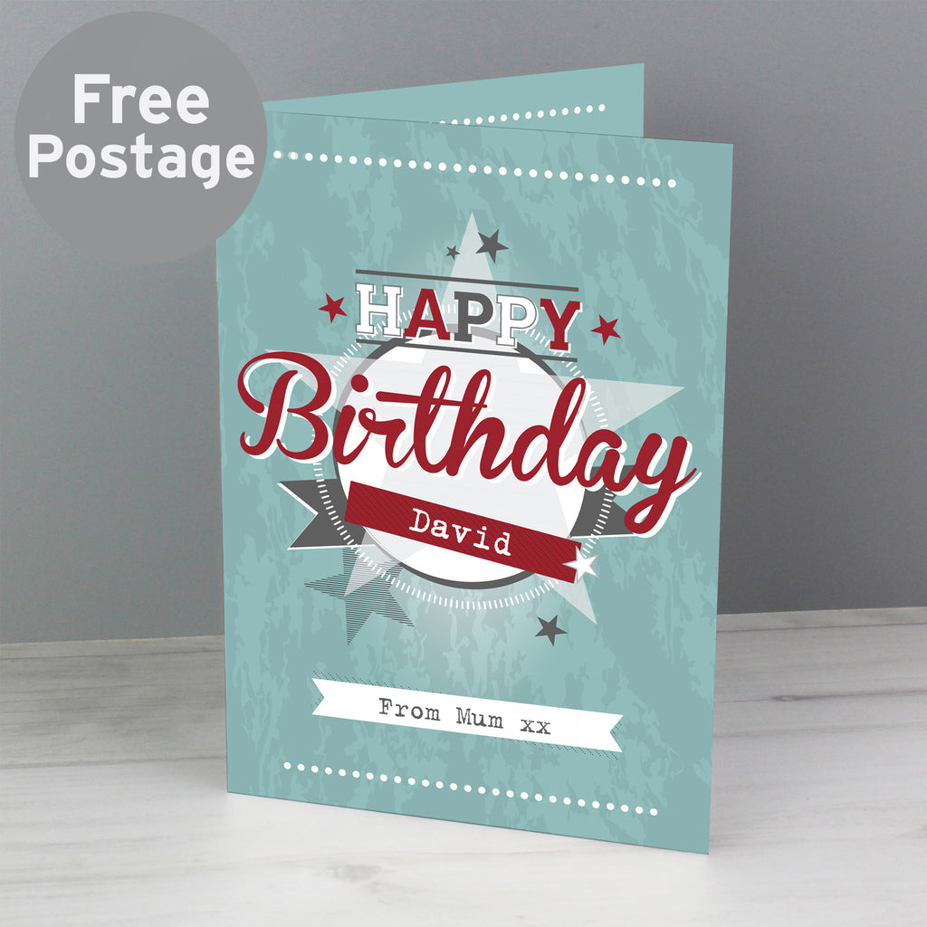Personalised 50s Retro Card - Buy Greetings Cards at GiftMasters.co.uk