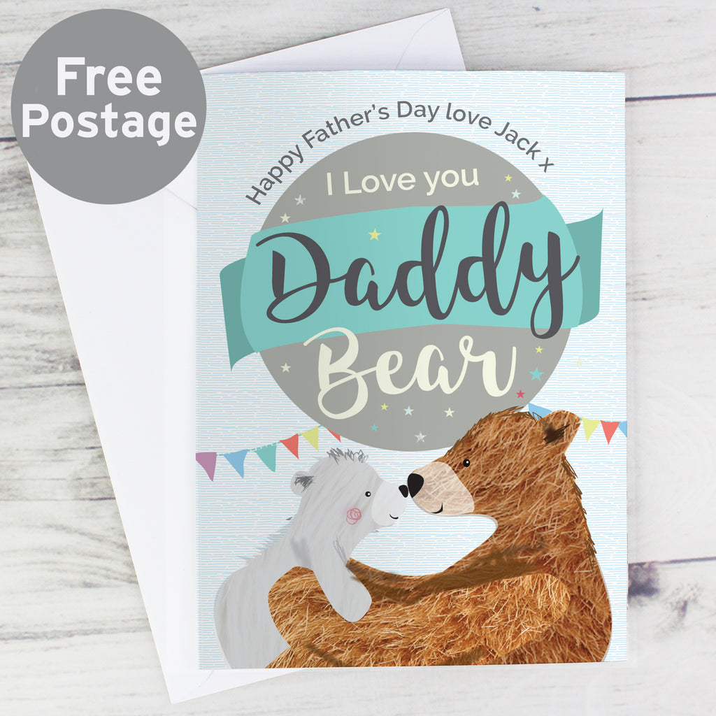 Personalised Daddy Bear Card - Buy Greetings Cards at GiftMasters.co.uk