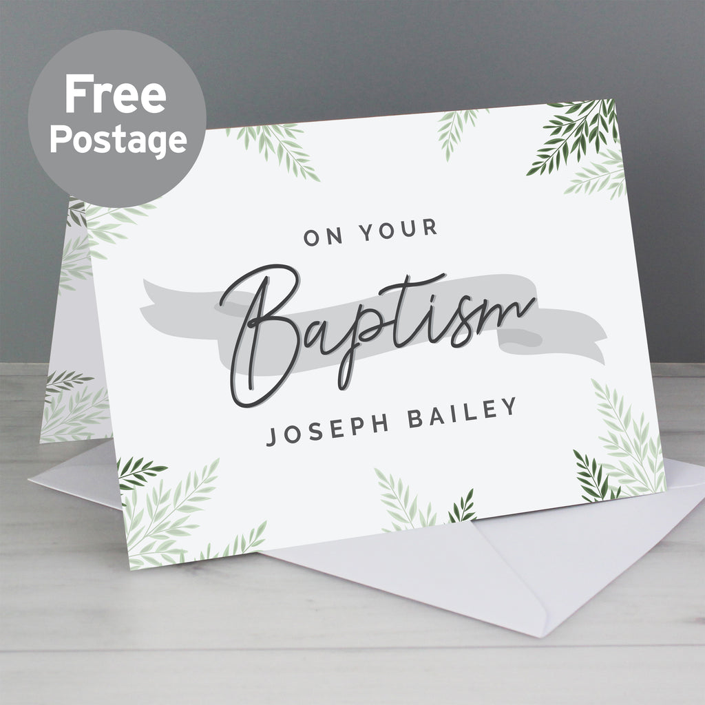Personalised Baptism Card - Buy Greetings Cards at GiftMasters.co.uk