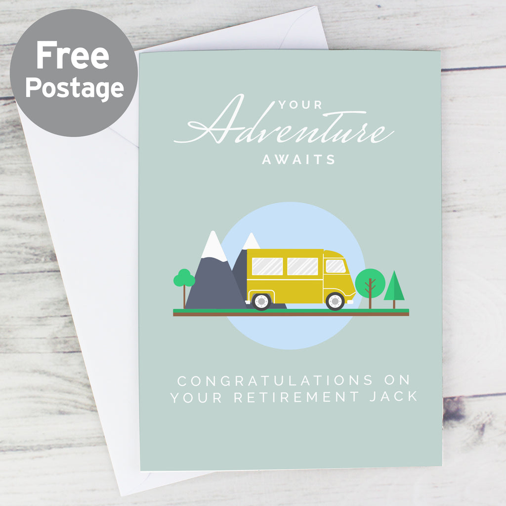 Personalised Leaving Retirement Adventure Card - Buy Greetings Cards at GiftMasters.co.uk