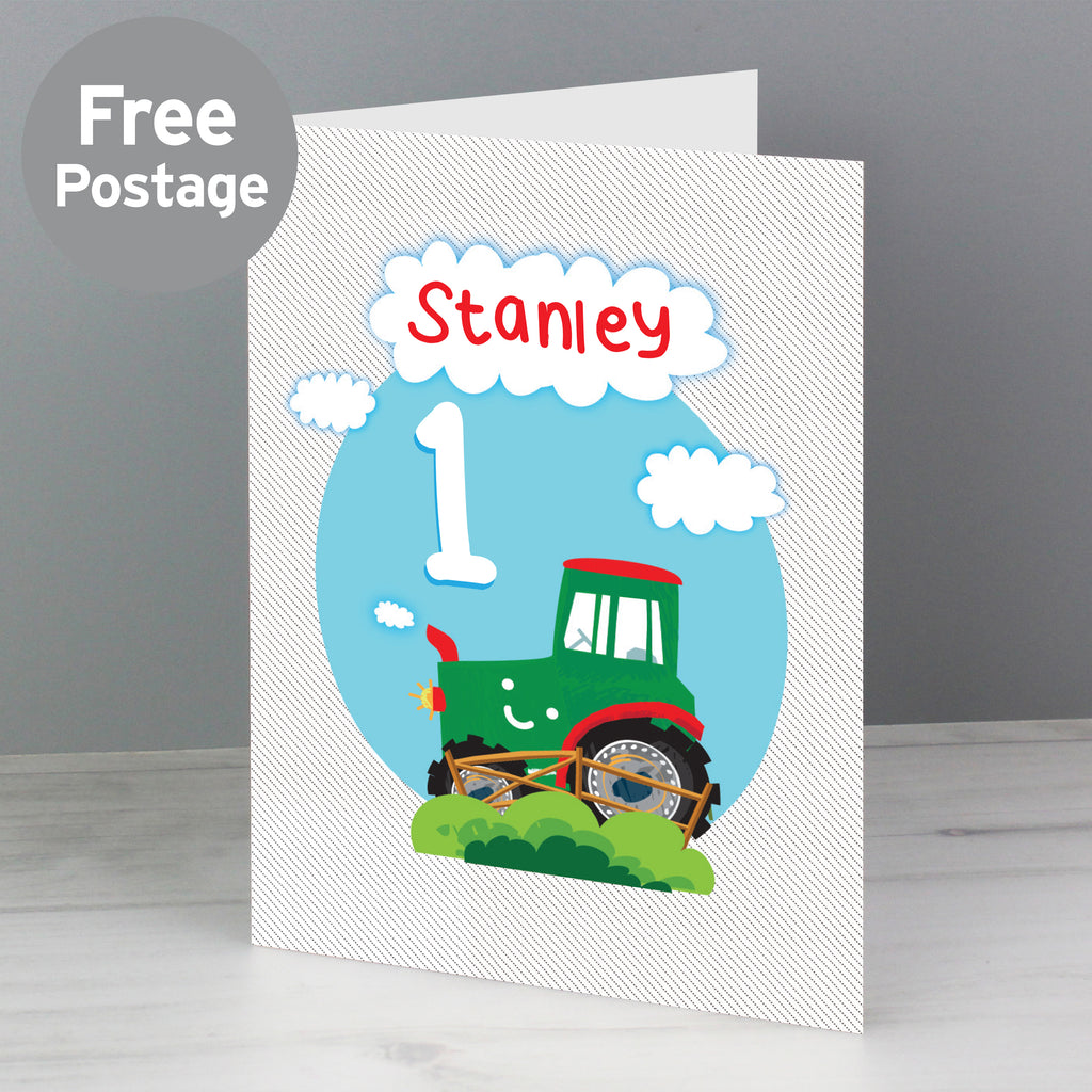 Personalised Tractor Birthday Card - Buy Greetings Cards at GiftMasters.co.uk