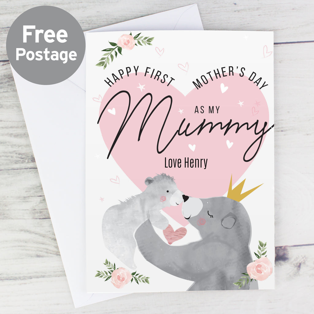 Personalised 1st Mother's Day Mama Bear Card - Buy Greetings Cards at GiftMasters.co.uk