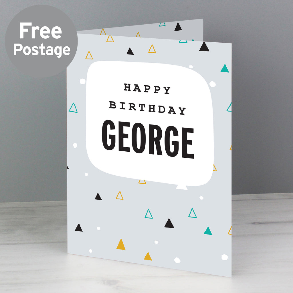 Personalised Geo Birthday Card - Buy Greetings Cards at GiftMasters.co.uk