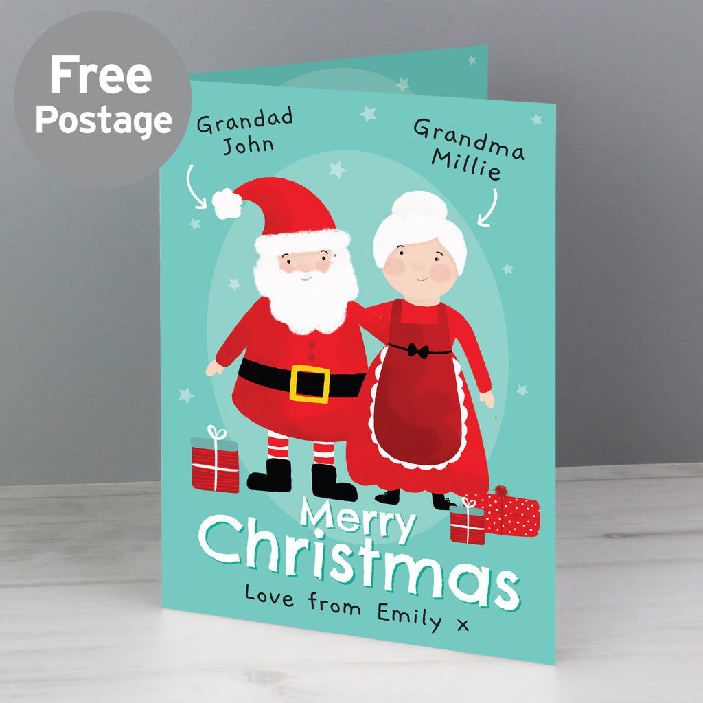 Personalised Mr & Mrs Claus Card - Buy Greetings Cards at GiftMasters.co.uk