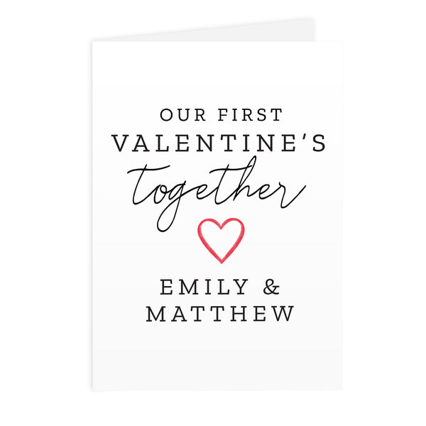 Personalised Our 1st Valentine's Day Card