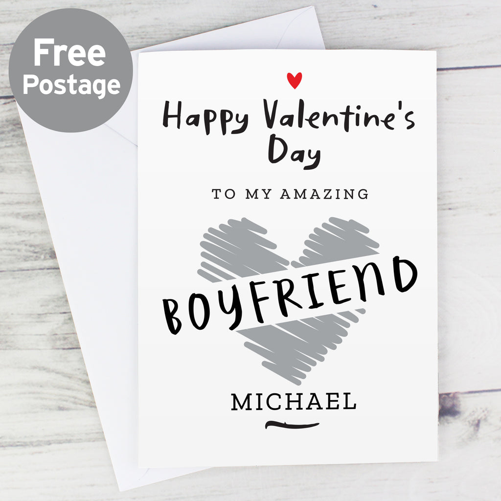 Personalised Happy Valentine's Day Card - Buy Greetings Cards at GiftMasters.co.uk