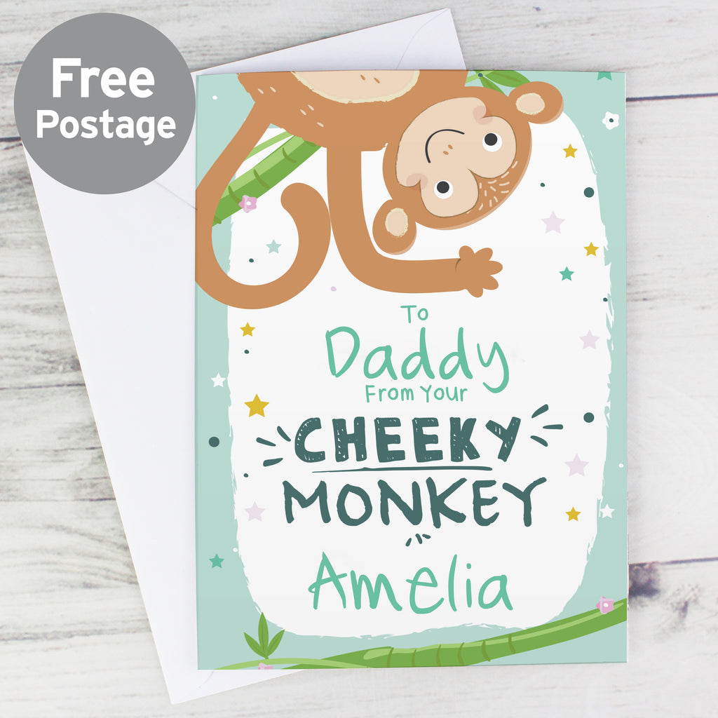 Personalised From Your Cheeky Monkey Card - Buy Greetings Cards at GiftMasters.co.uk