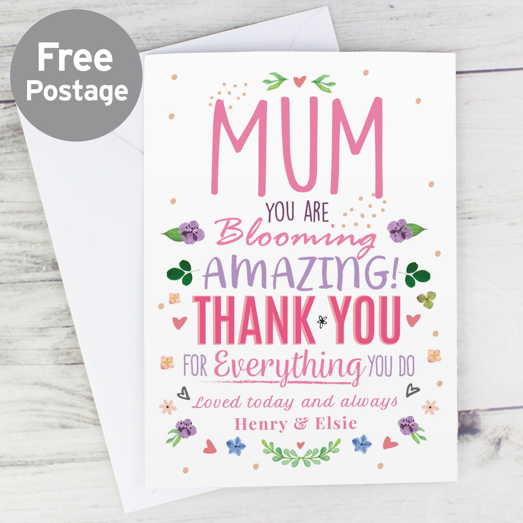 Personalised You Are Blooming Amazing Card - Buy Greetings Cards at GiftMasters.co.uk