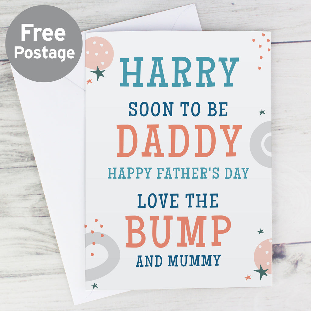 Personalised From the Bump Father's Day Card - Buy Greetings Cards at GiftMasters.co.uk