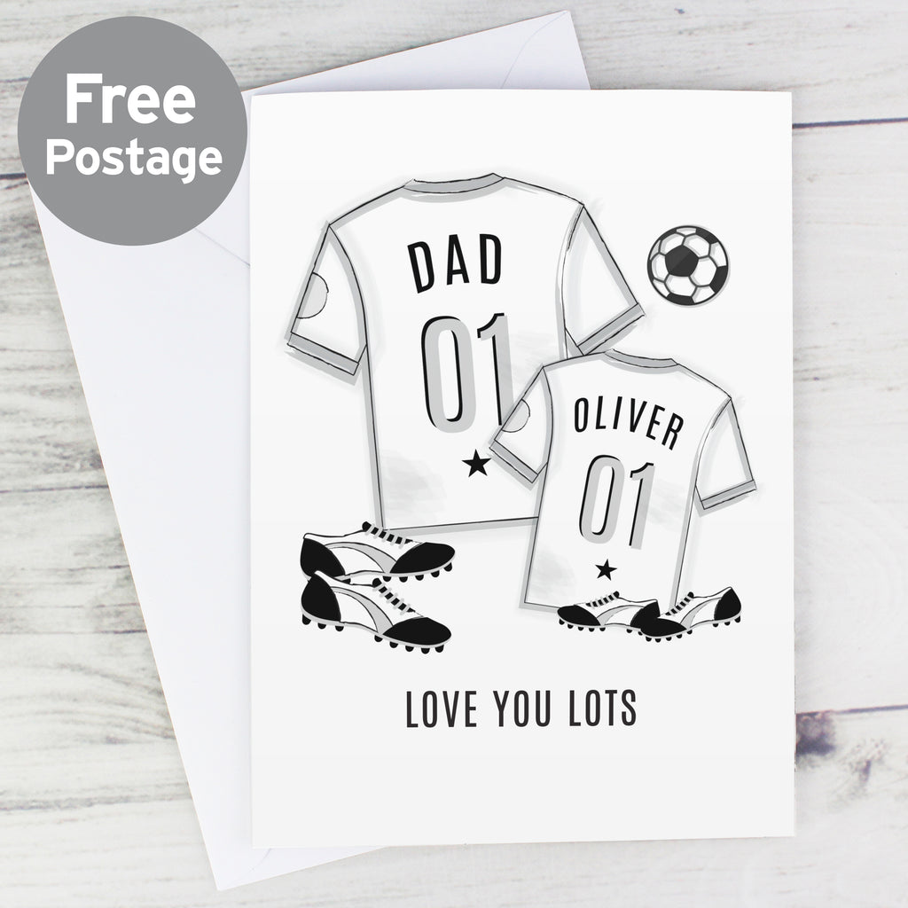 Personalised Football Mini Me Card - Buy Greetings Cards at GiftMasters.co.uk