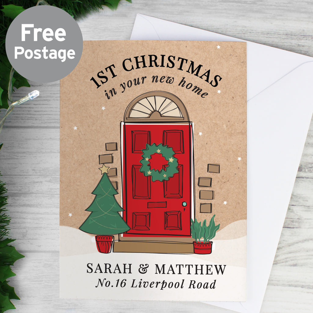Personalised 1st Christmas In Your New Home Card - Buy Greetings Cards at GiftMasters.co.uk