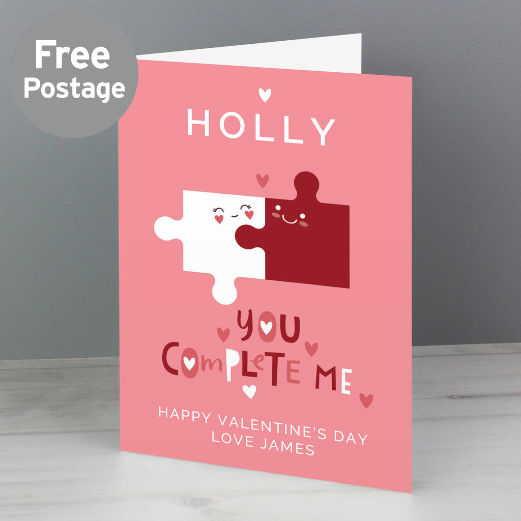 Personalised You Complete Me Card - Buy Greetings Cards at GiftMasters.co.uk