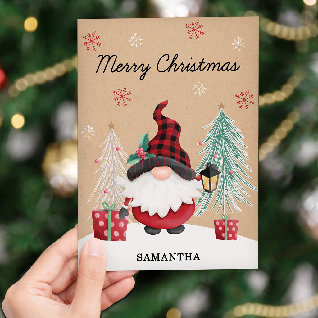 Personalised Gonk Christmas Card - Buy Greetings Cards at GiftMasters.co.uk