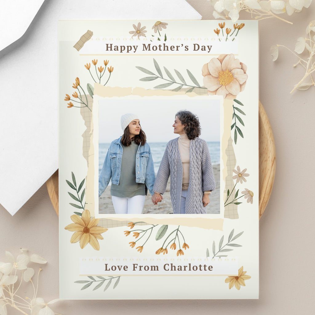 Personalised Wild Flowers Photo Upload Card - Buy Greetings Cards at GiftMasters.co.uk