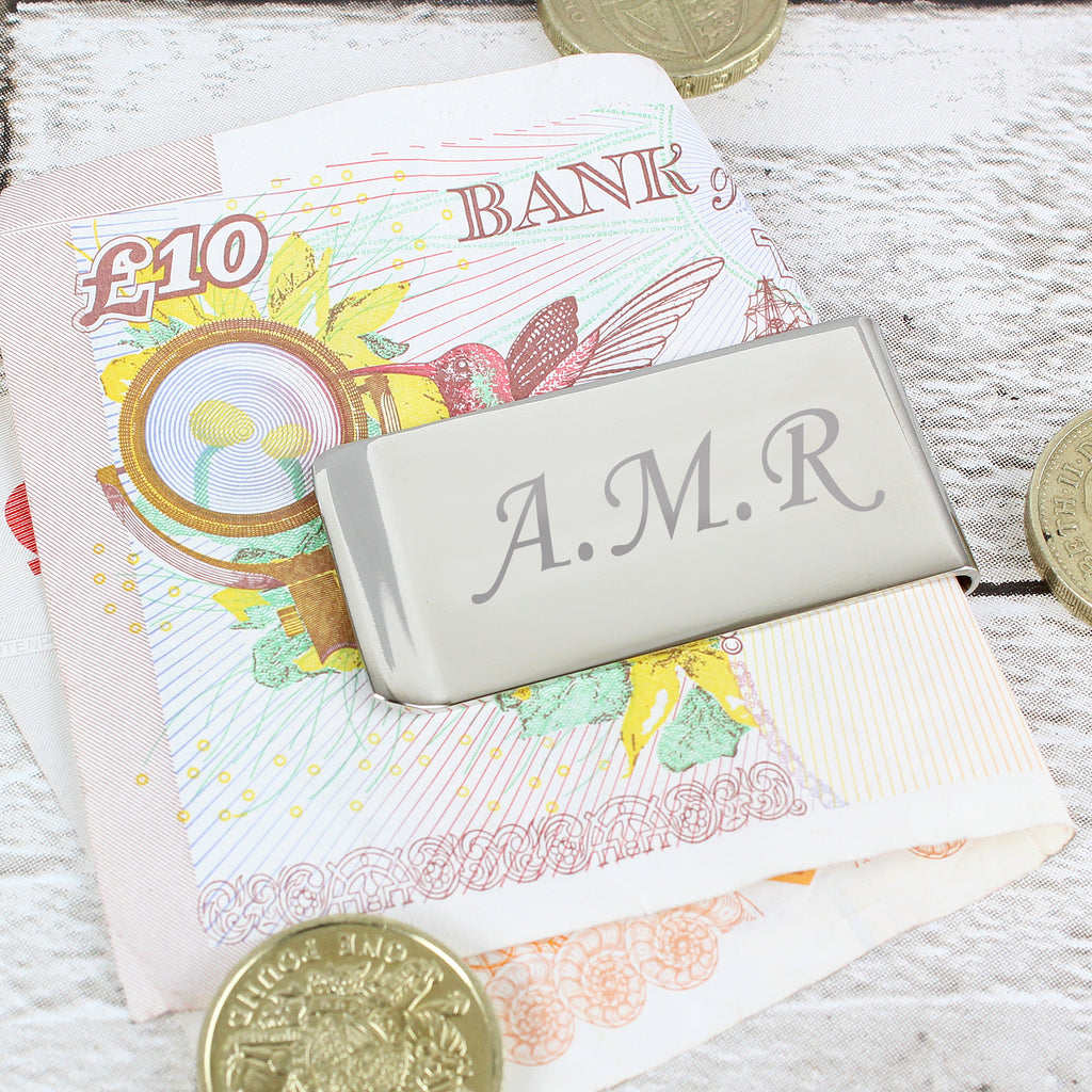 Personalised Silver Plated Money Clip - Buy Keepsakes at GiftMasters.co.uk