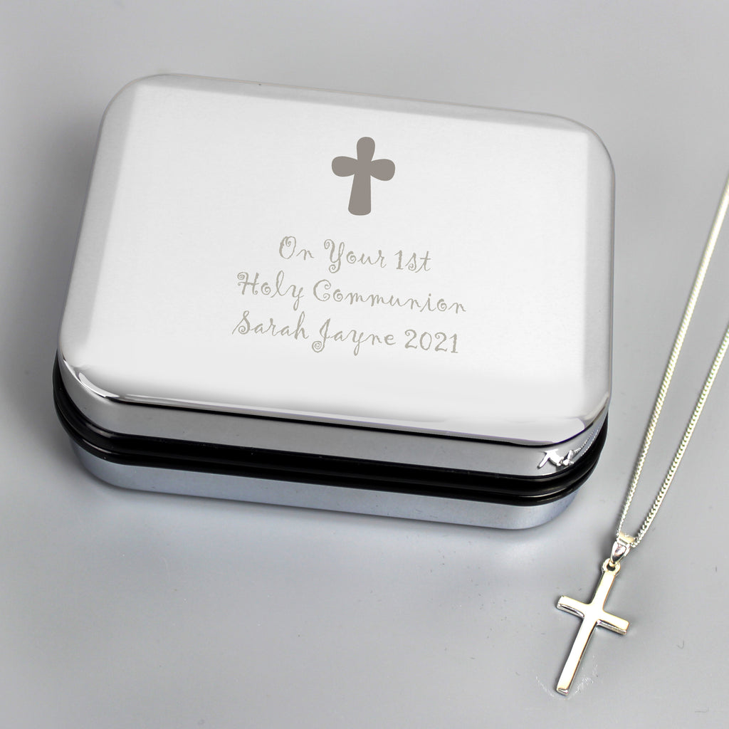 Personalised Cross Necklace and Box - Buy Jewellery at GiftMasters.co.uk