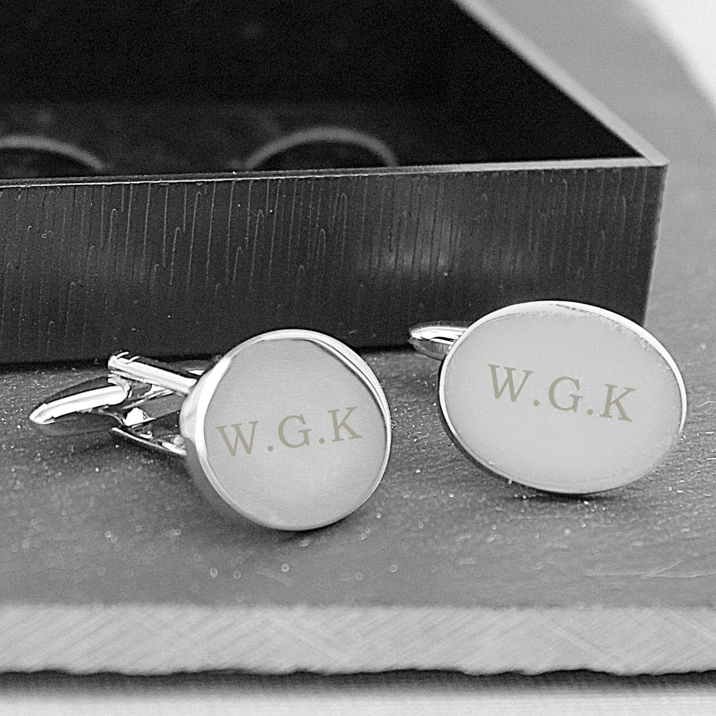 Personalised Oval Cufflinks - Buy Jewellery at GiftMasters.co.uk