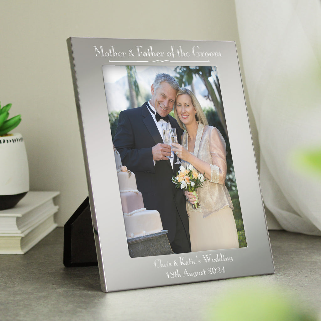 Personalised Silver 5x7 Decorative Mother & Father of the Bride Photo Frame - Buy Photo Frames, Albums and Guestbooks at GiftMasters.co.uk
