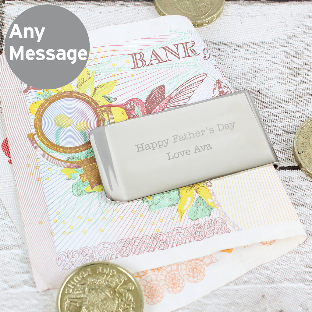 Personalised Any Message Money Clip - Buy Keepsakes at GiftMasters.co.uk