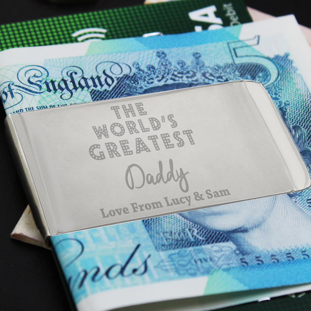 Personalised 'World's Greatest' Money Clip - Buy Keepsakes at GiftMasters.co.uk