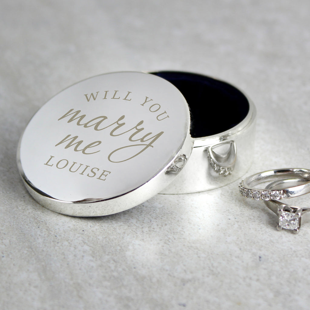 Personalised Will You Marry Me Ring Box - Buy Keepsakes at GiftMasters.co.uk