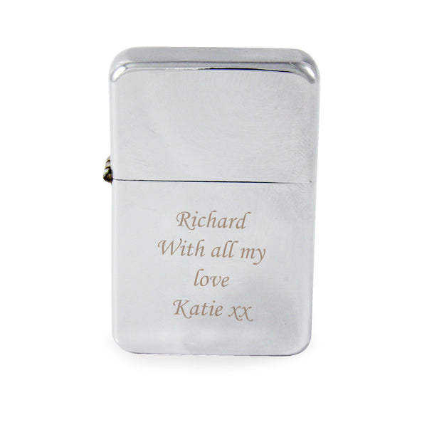 Personalised Engraved Silver Lighter