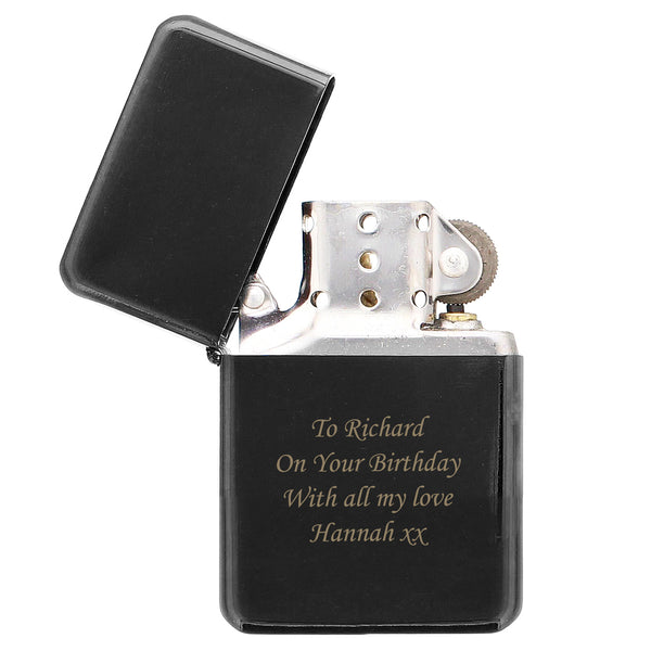 Personalised Engraved Black Lighter