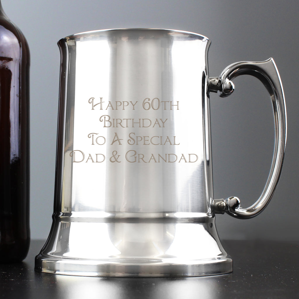 Personalised Bold Message Stainless Steel Tankard - Buy Glasses & Barware at GiftMasters.co.uk