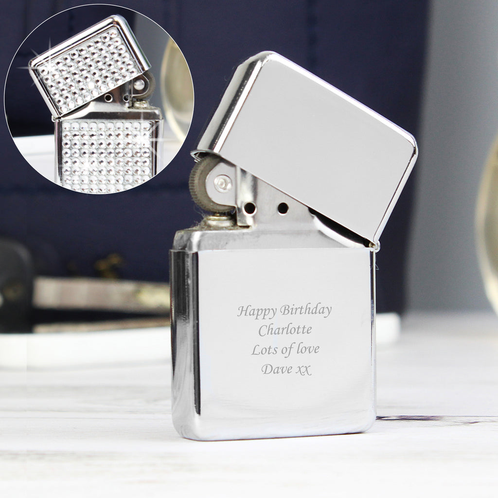 Personalised Diamante Lighter - Buy Keepsakes at GiftMasters.co.uk