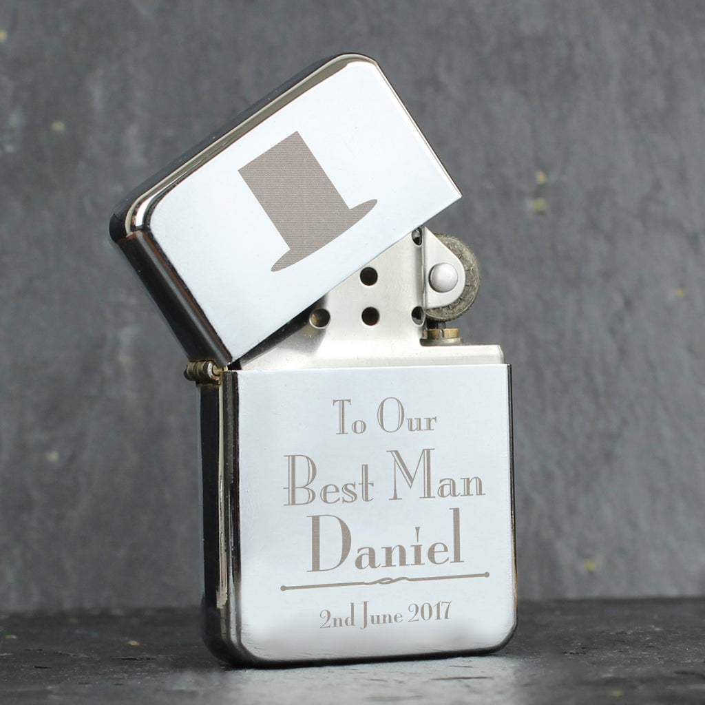 Personalised Decorative Wedding Best Man Lighter - Buy Keepsakes at GiftMasters.co.uk