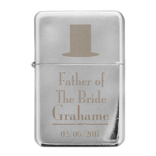 Personalised Decorative Wedding Father of the Bride Lighter