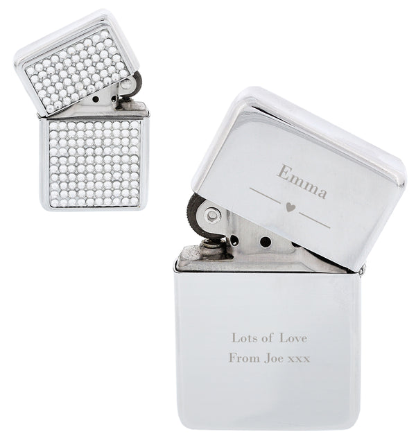 Personalised Decorative Heart Diamante Lighter