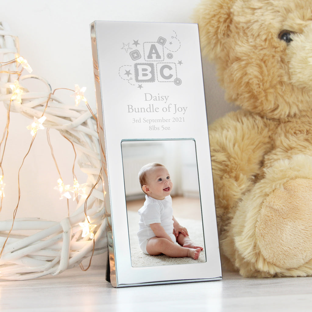 Personalised ABC Small 2x3 Silver Photo Frame - Buy Photo Frames, Albums and Guestbooks at GiftMasters.co.uk