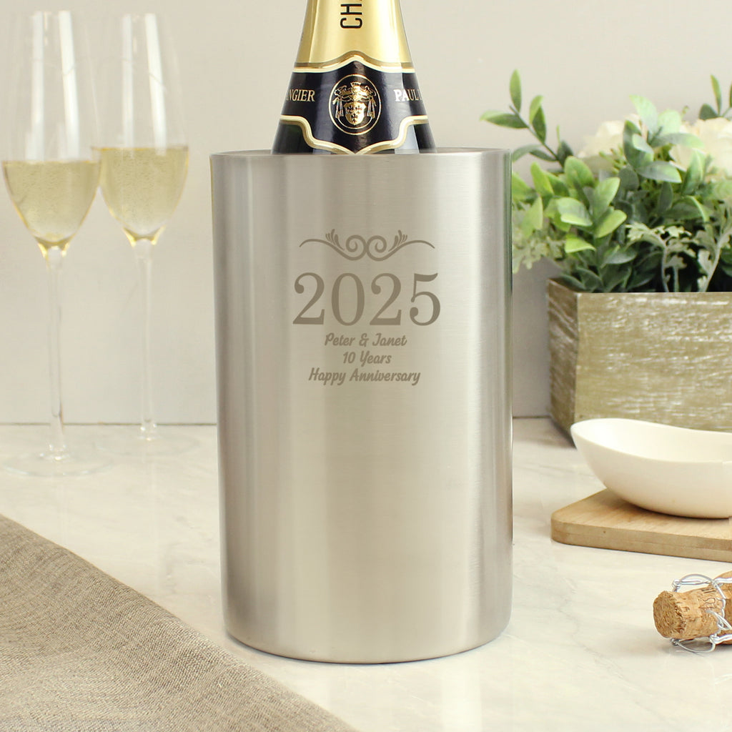 Personalised Number Frame Wine Cooler - Buy Glasses & Barware at GiftMasters.co.uk