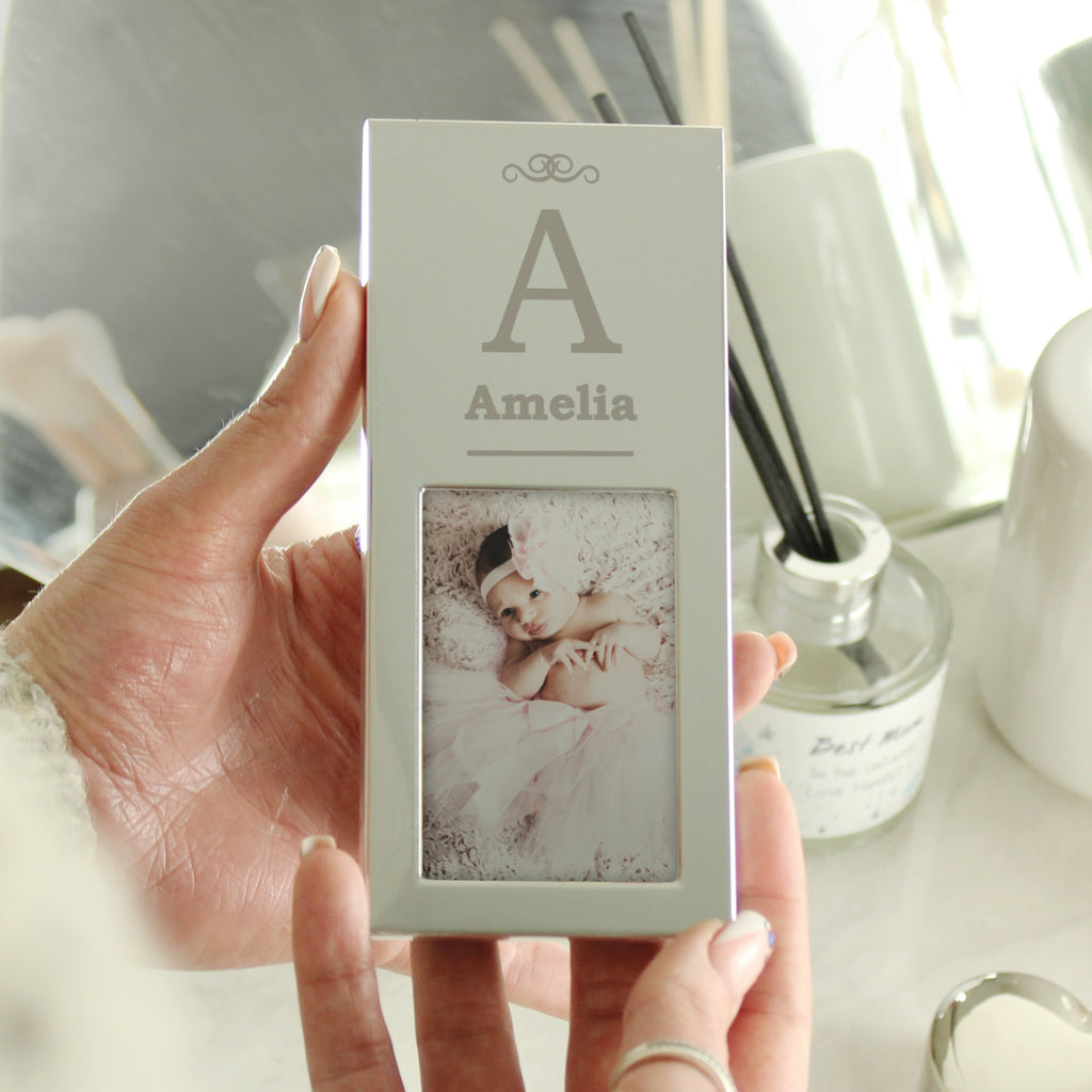 Personalised Small Initial 2x3 Silver Photo Frame - Buy Photo Frames, Albums and Guestbooks at GiftMasters.co.uk