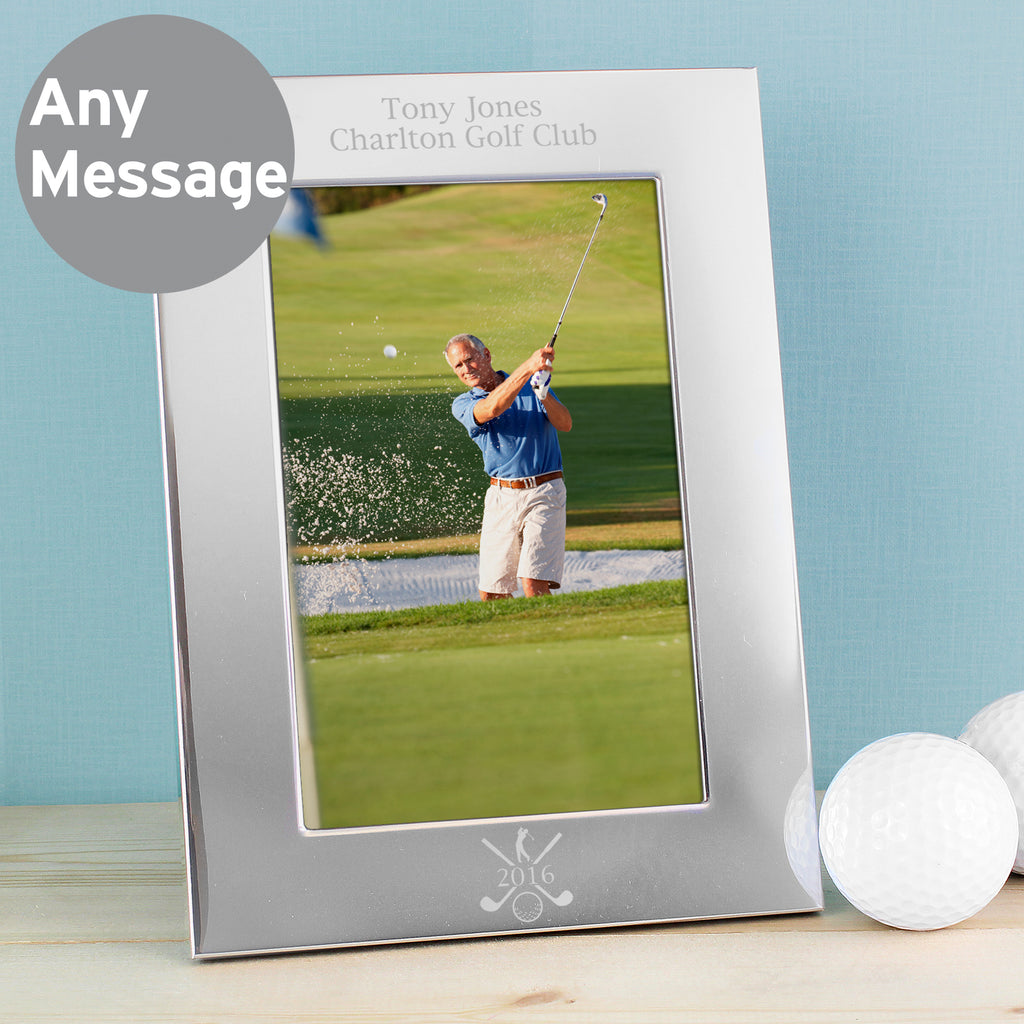 Personalised Golf 6x4 Silver Photo Frame - Buy Photo Frames, Albums and Guestbooks at GiftMasters.co.uk